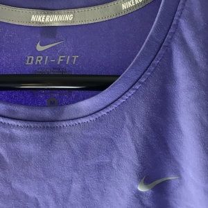 medium purple long sleeve nike running shirt